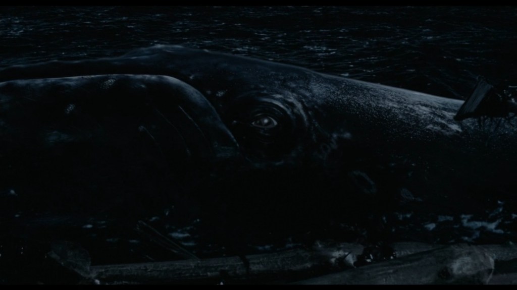 Screenshot of a whale from Robert Zemeckis' "Cast Away"