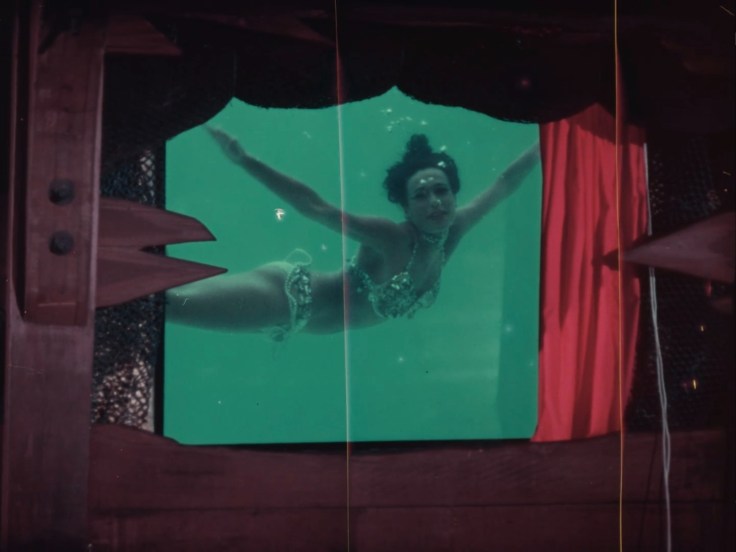 Jennifer Bishop swimming in a tank in "Mako: The Jaws of Death" (1976)